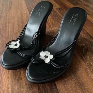 Y2k guess wedge sandals